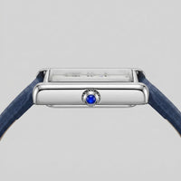 Winthrop Rectangular Leather Strap Watch