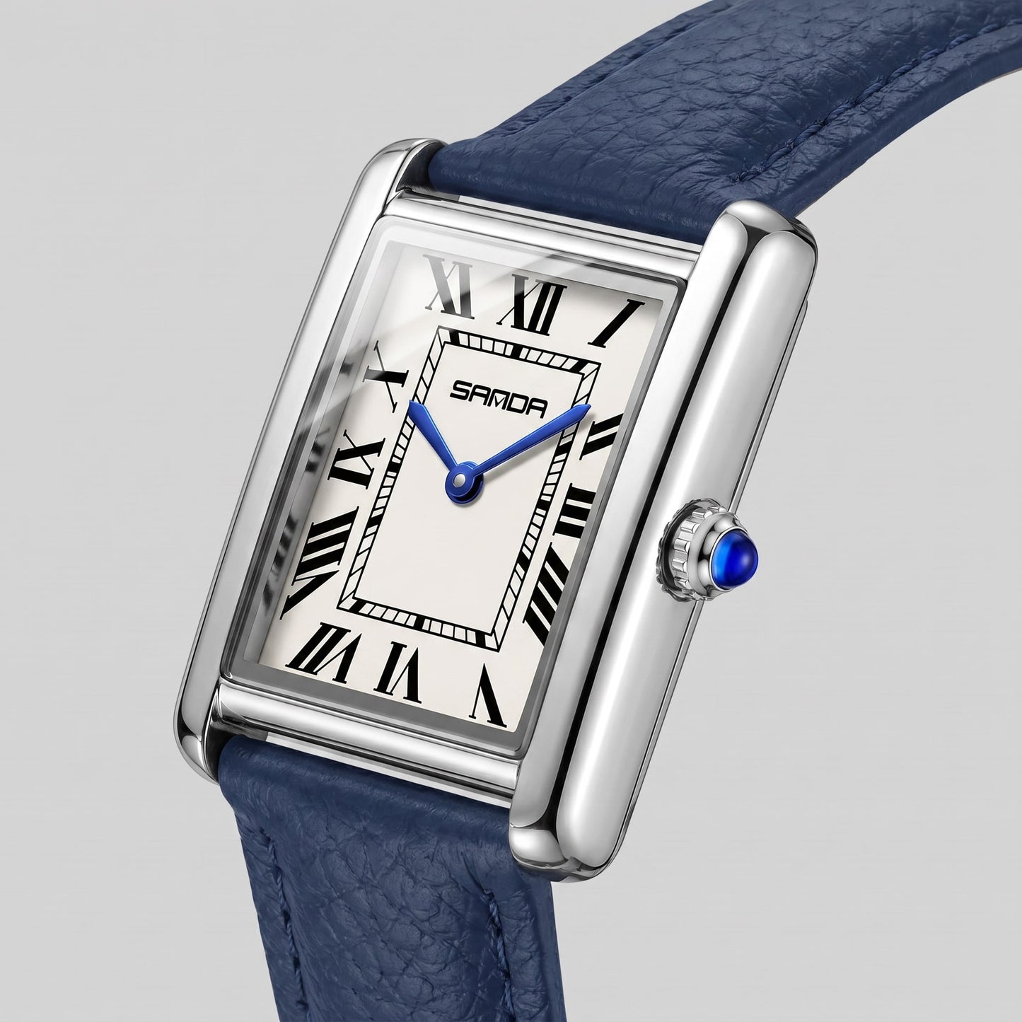 Winthrop Rectangular Leather Strap Watch_20
