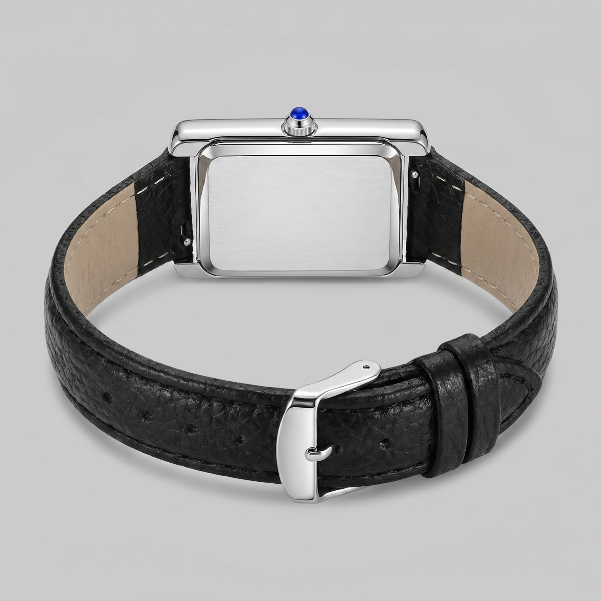 Winthrop Rectangular Leather Strap Watch_3