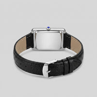 Winthrop Rectangular Leather Strap Watch