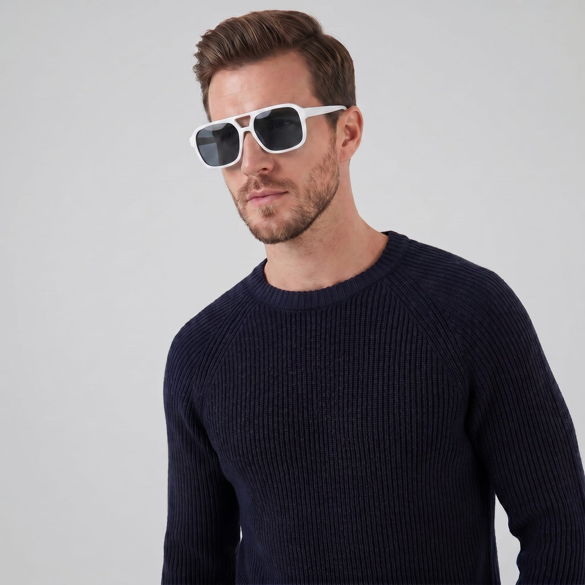 Whitlock Retro Rectangular Sunglasses
