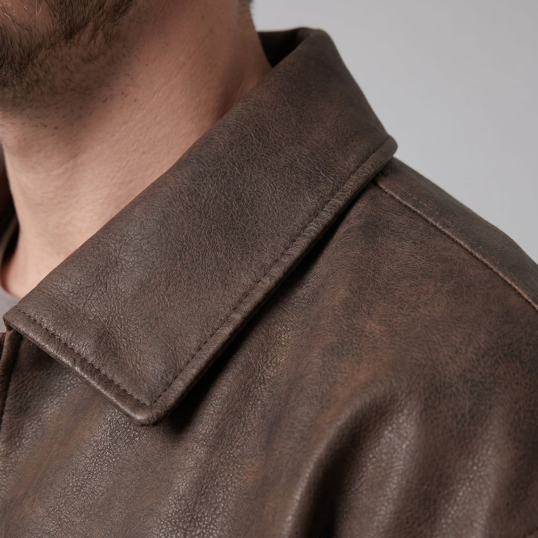 Horton Faux Leather Relaxed Fit Jacket
