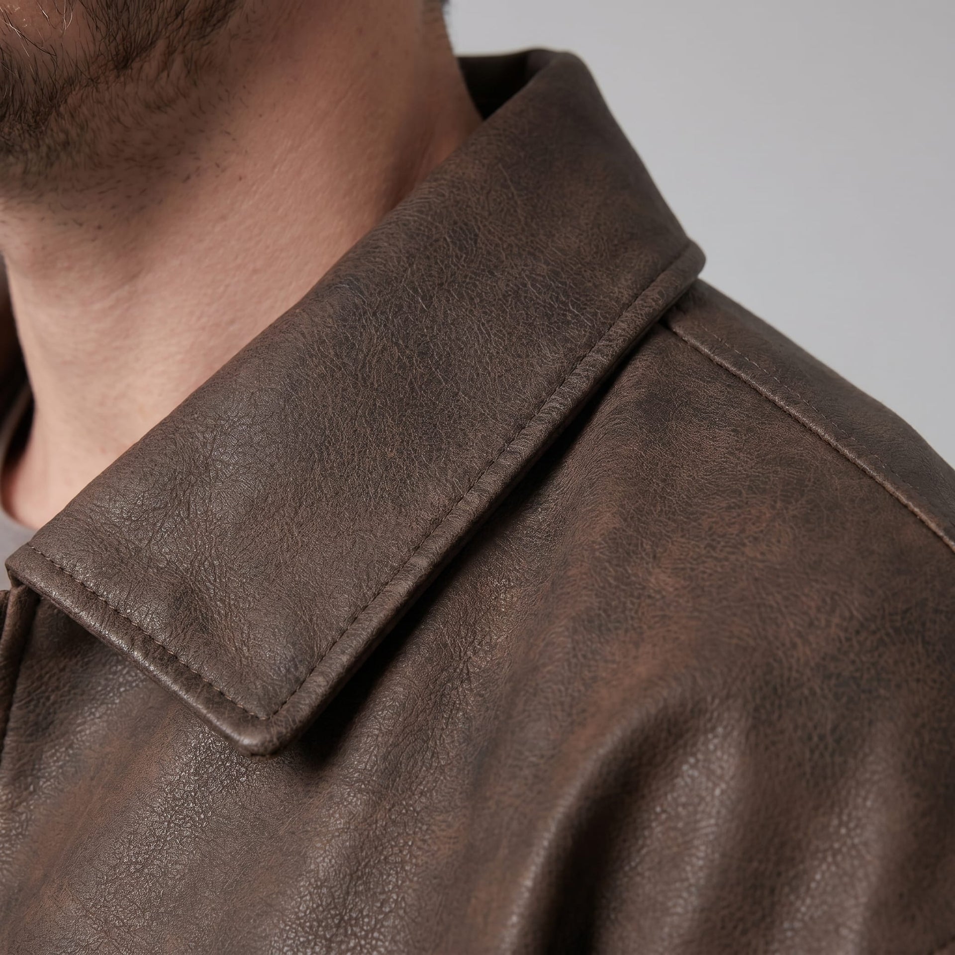 Horton Faux Leather Relaxed Fit Jacket