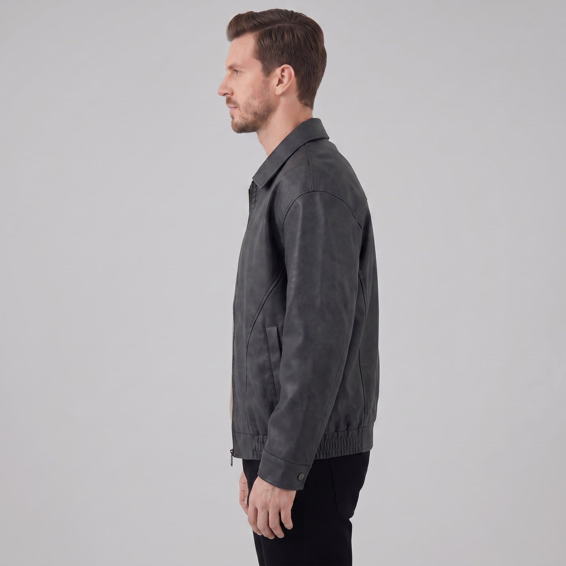 Horton Faux Leather Relaxed Fit Jacket