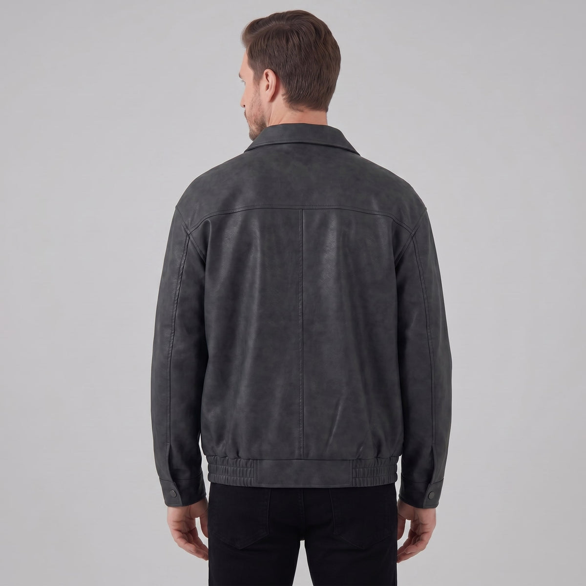 Horton Faux Leather Relaxed Fit Jacket