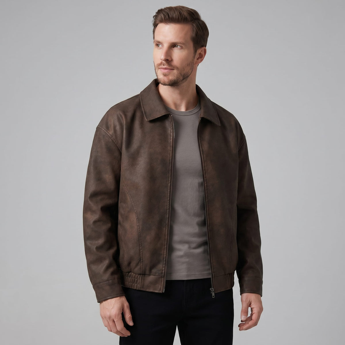 Horton Faux Leather Relaxed Fit Jacket_7