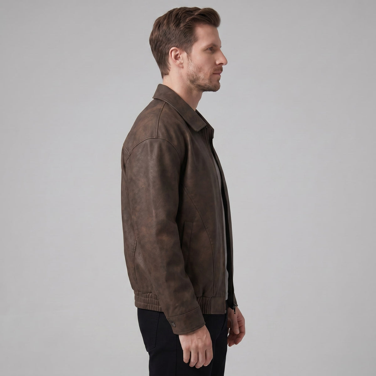Horton Faux Leather Relaxed Fit Jacket