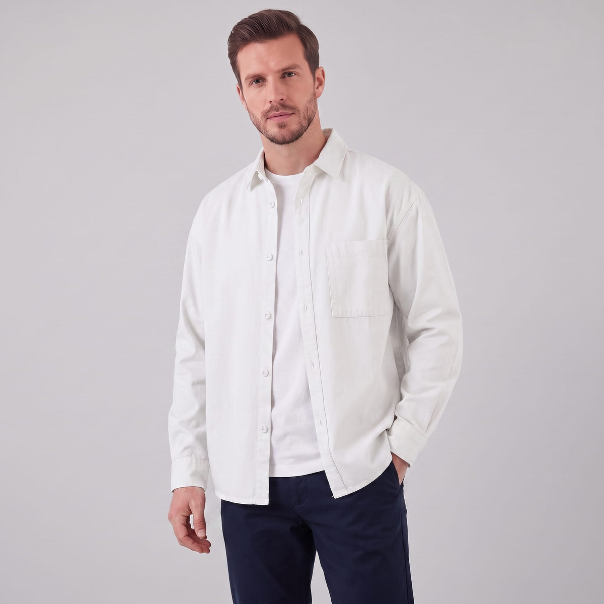 Hoskins Oversized Patch Pocket Overshirt