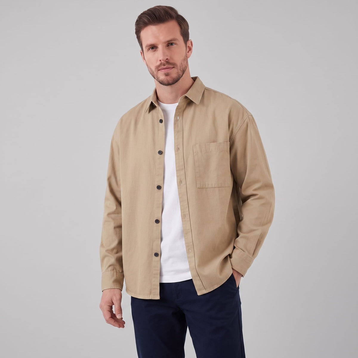 Hoskins Oversized Patch Pocket Overshirt