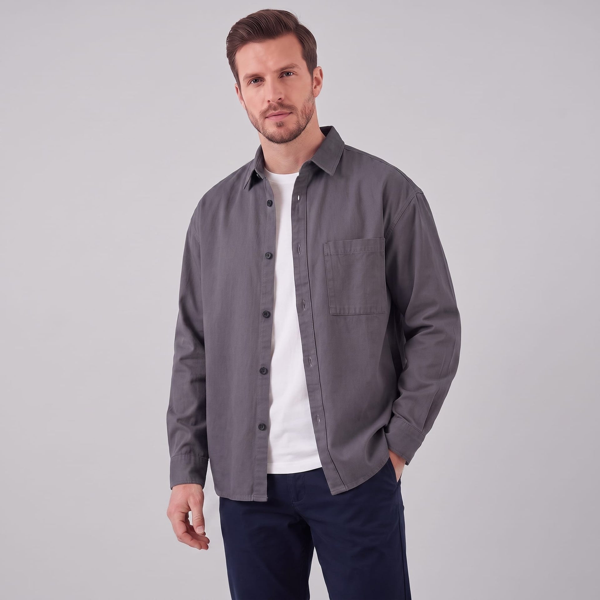 Hoskins Oversized Patch Pocket Overshirt