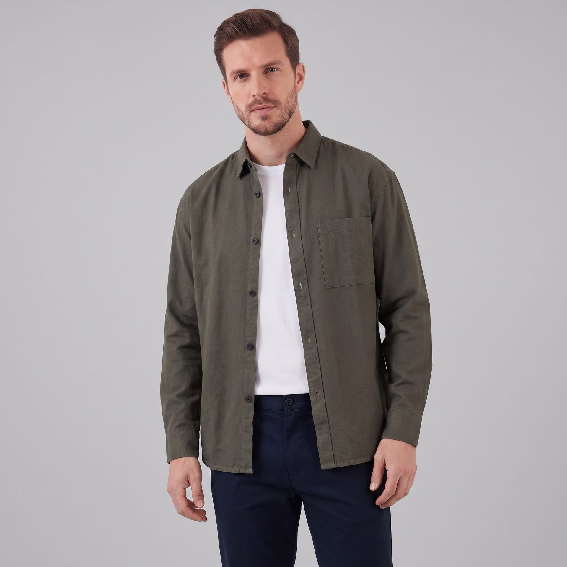Hoskins Oversized Patch Pocket Overshirt