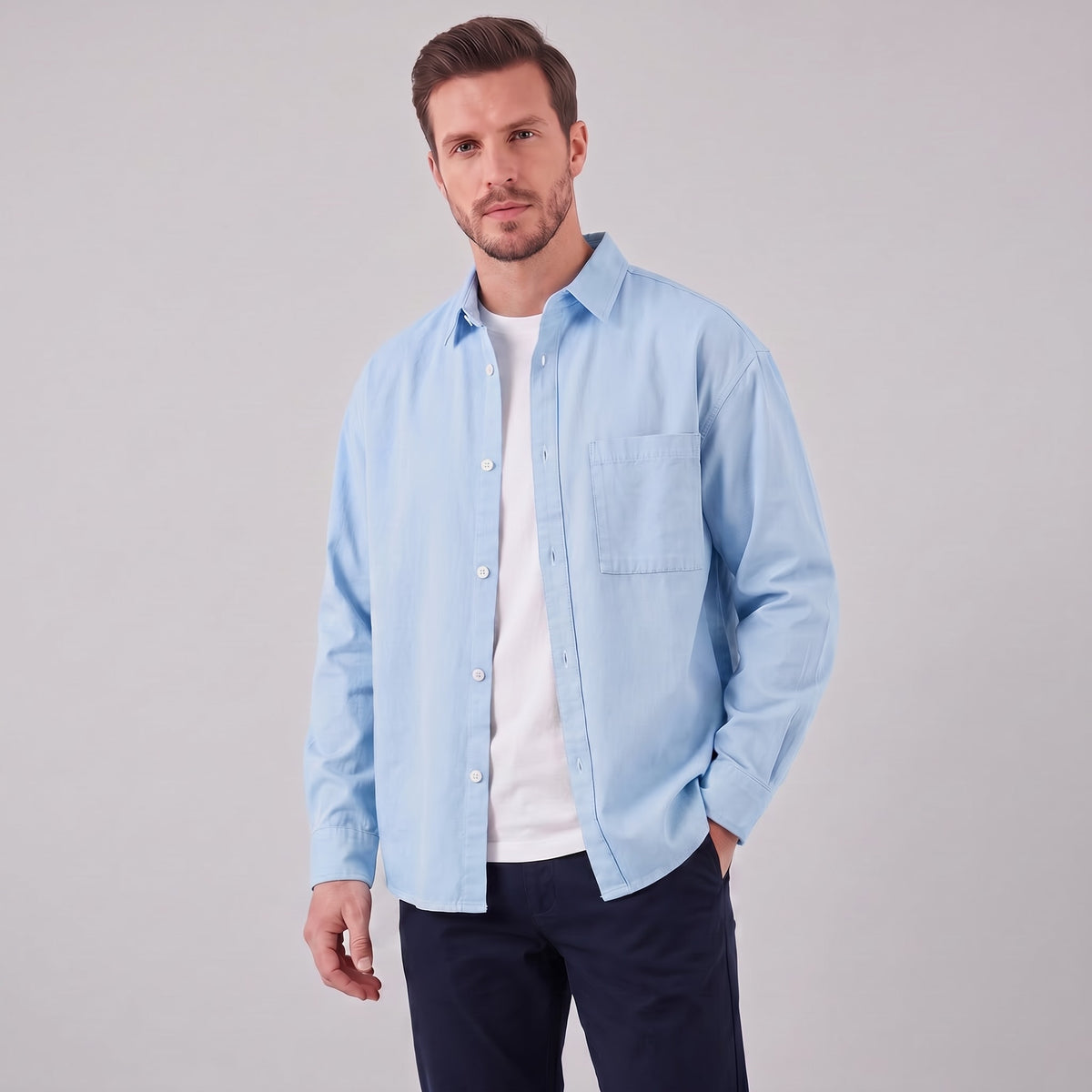 Hoskins Oversized Patch Pocket Overshirt