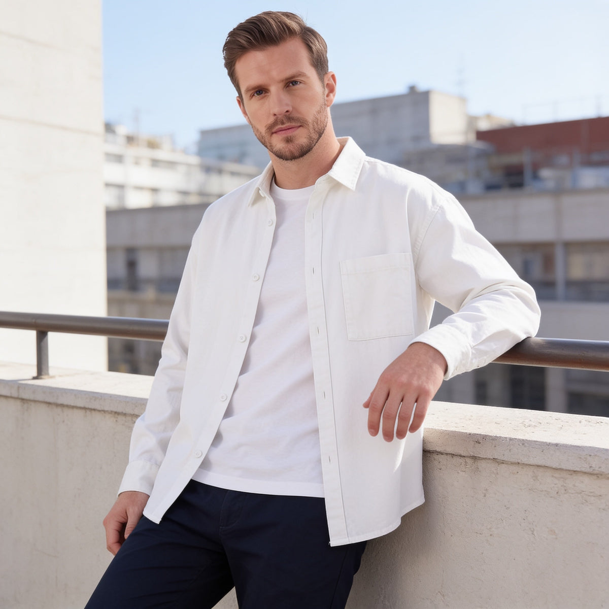 Hoskins Oversized Patch Pocket Overshirt