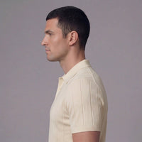 Stellan Cotton Blend Rib Knit Polo Shirt