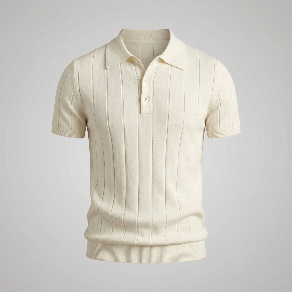 Stellan Cotton Blend Rib Knit Polo Shirt_6