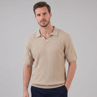 Sterling Wide Rib Knit Polo Shirt
