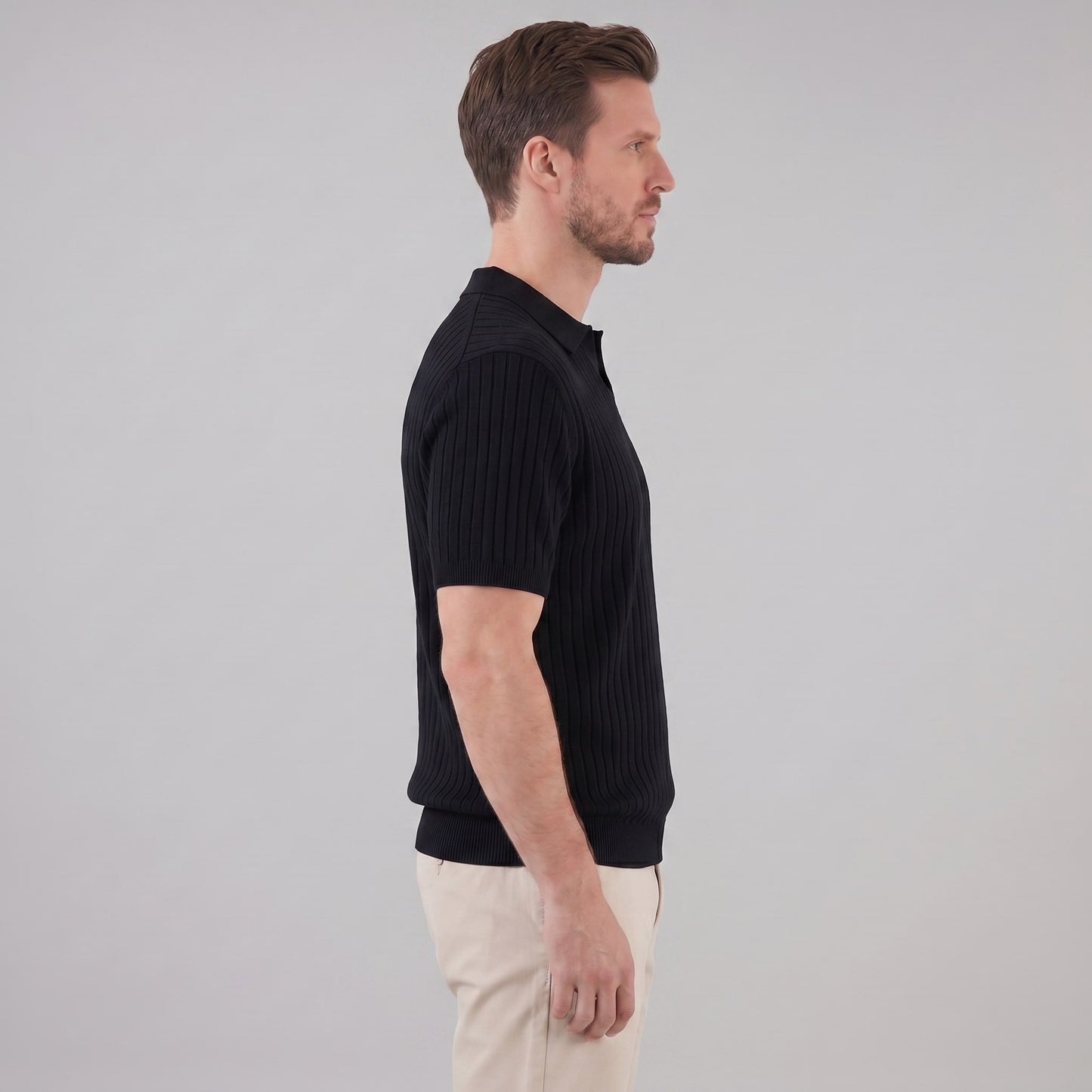 Sterling Wide Rib Knit Polo Shirt_12