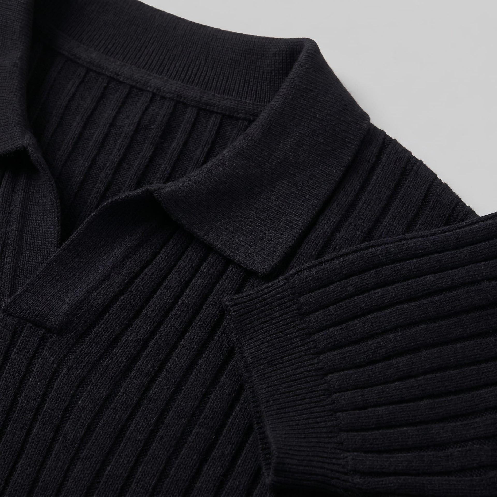 Sterling Wide Rib Knit Polo Shirt