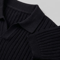 Sterling Wide Rib Knit Polo Shirt