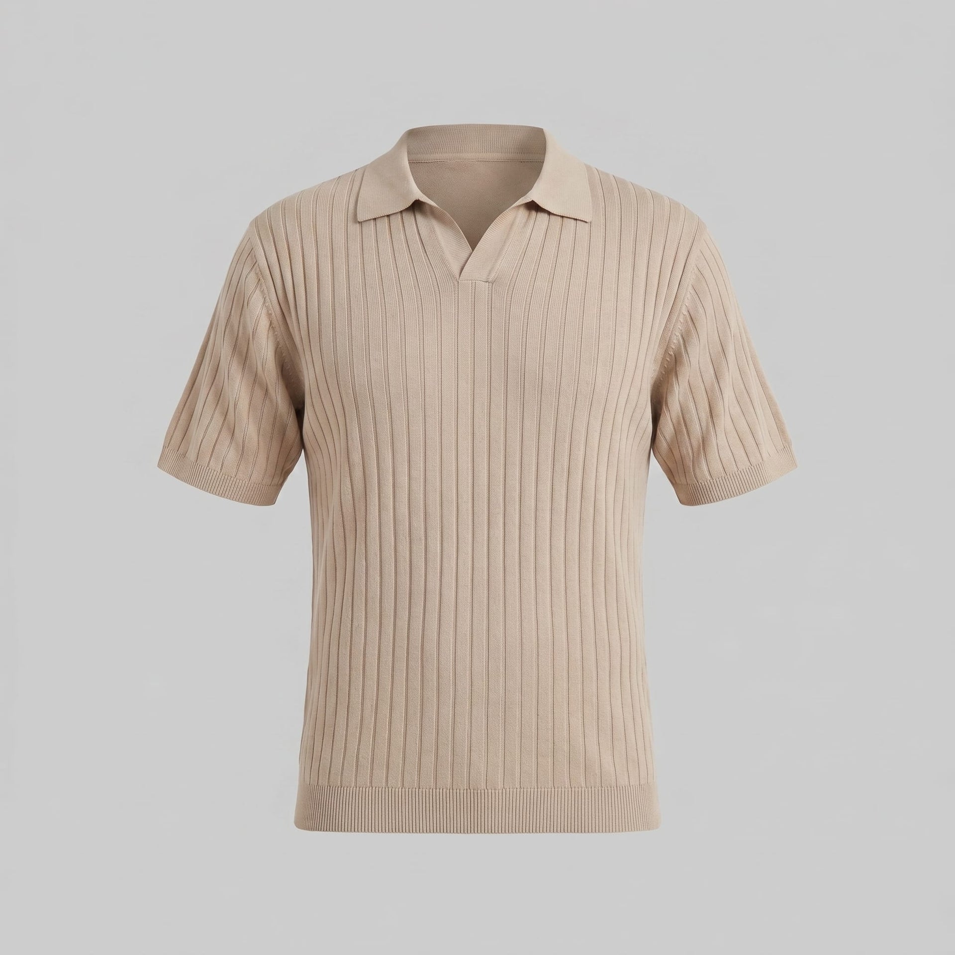 Sterling Wide Rib Knit Polo Shirt