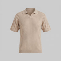 Sterling Wide Rib Knit Polo Shirt