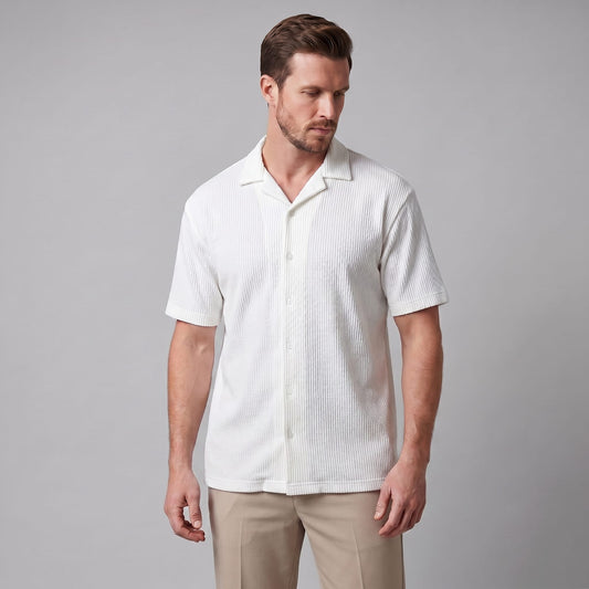 Lennox Ribbed Cuban Collar Shirt_1