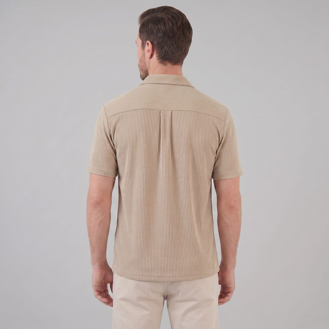 Lennox Ribbed Cuban Collar Shirt