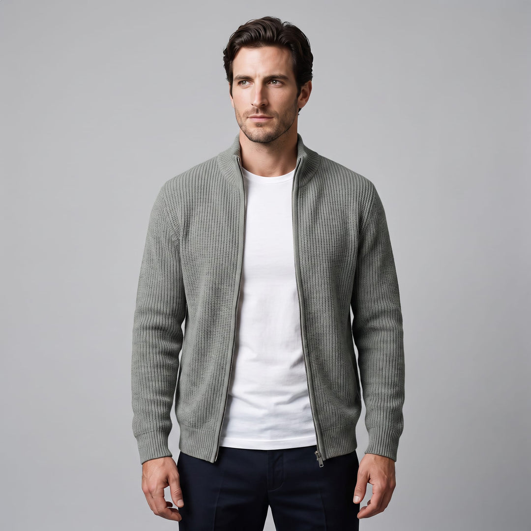 Hartley Ribbed Full Zip Cardigan