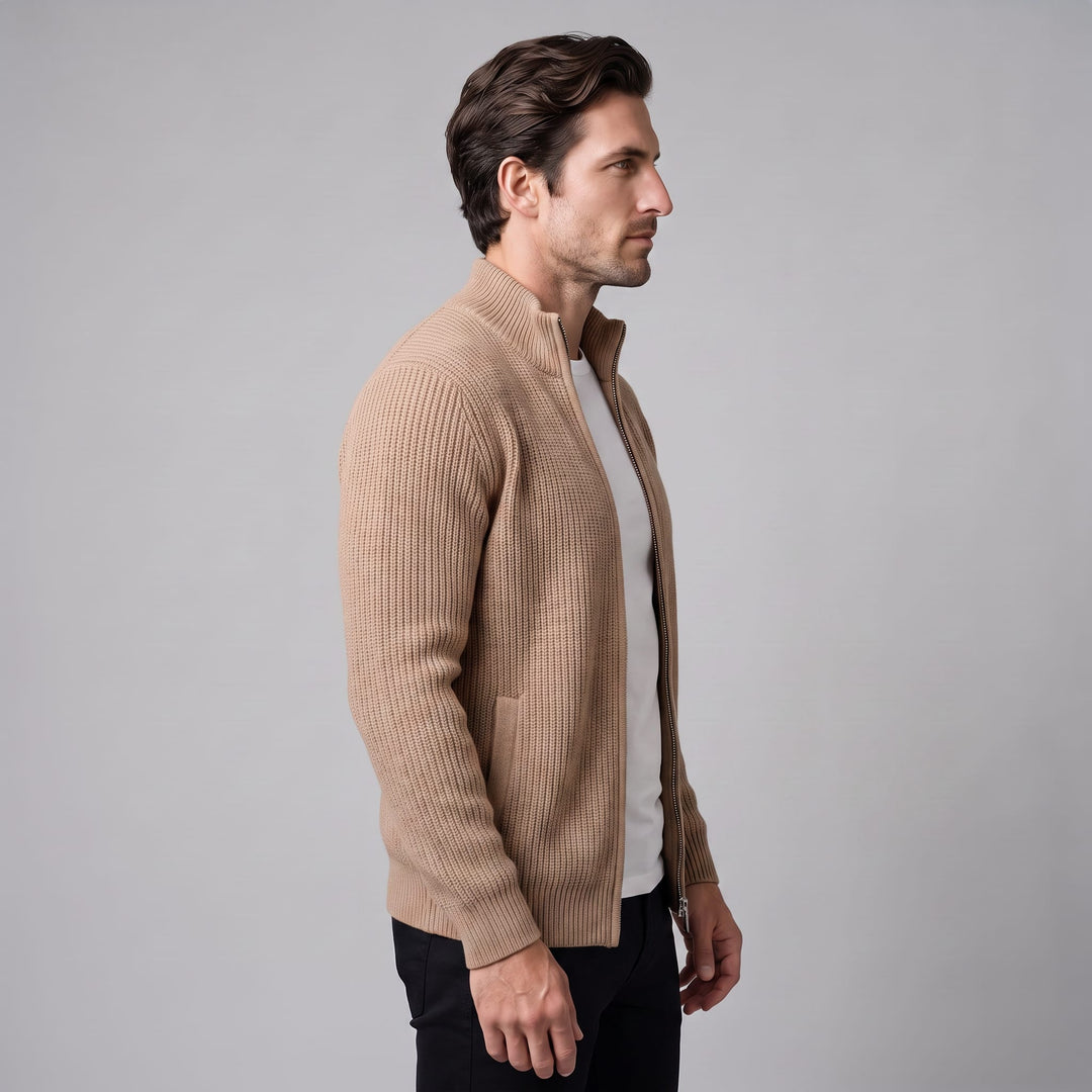 Hartley Ribbed Full Zip Cardigan