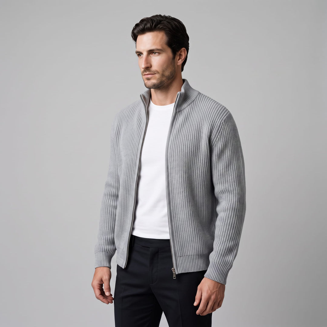 Hartley Ribbed Full Zip Cardigan