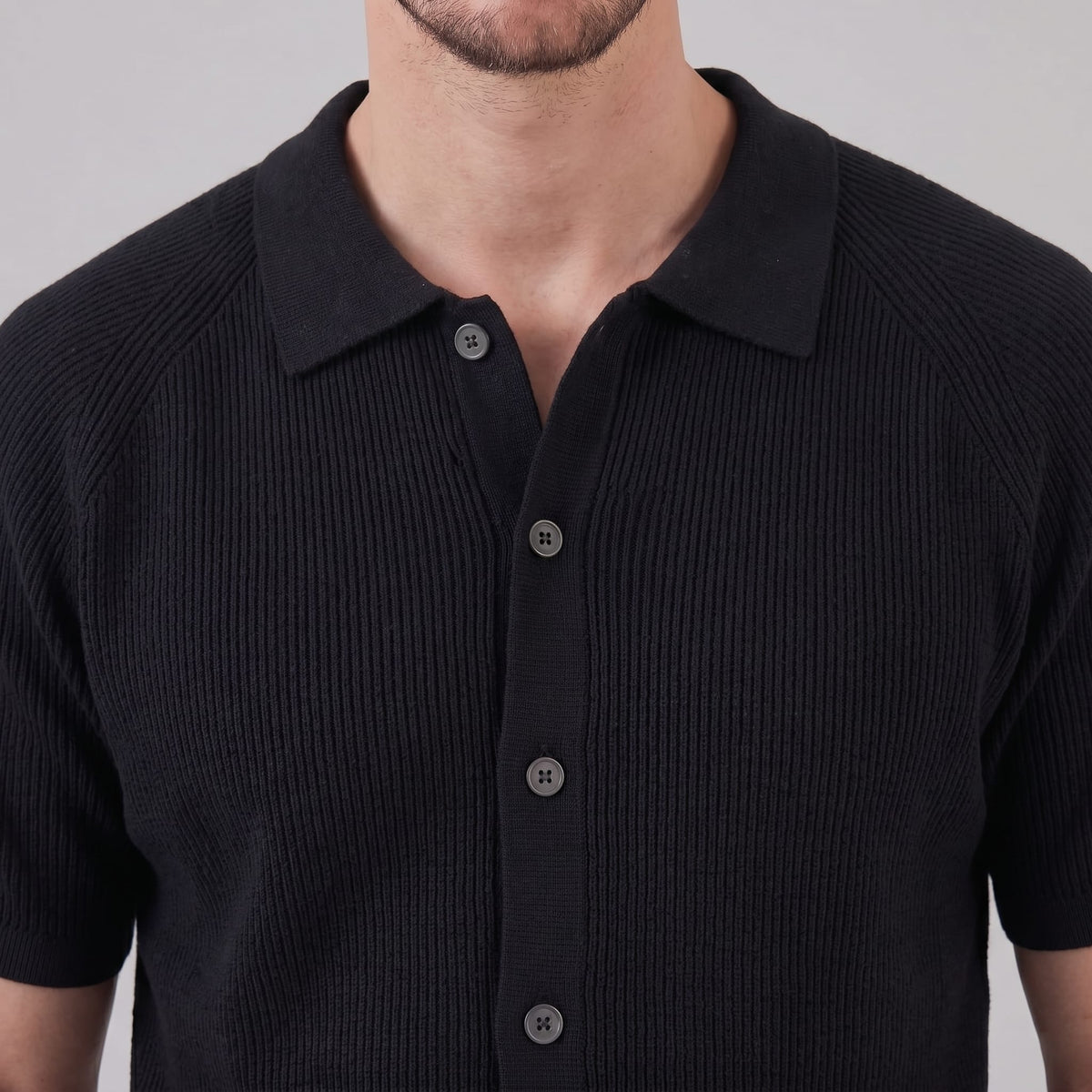Sullivan Button Through Knit Polo Shirt_4