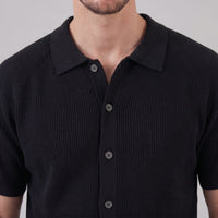 Sullivan Button Through Knit Polo Shirt