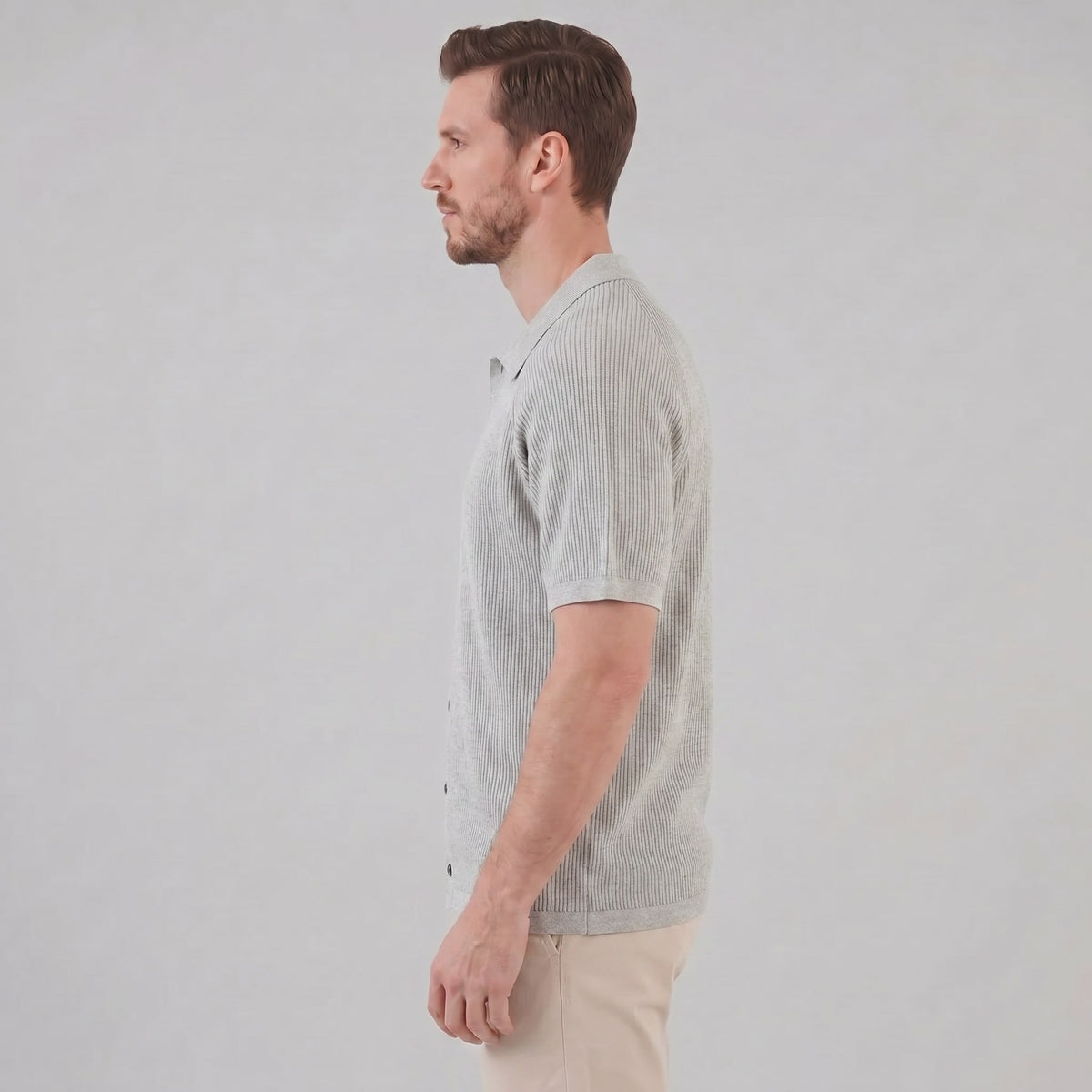 Sullivan Button Through Knit Polo Shirt