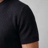 Cassius Ribbed Knit Crew Neck T-Shirt