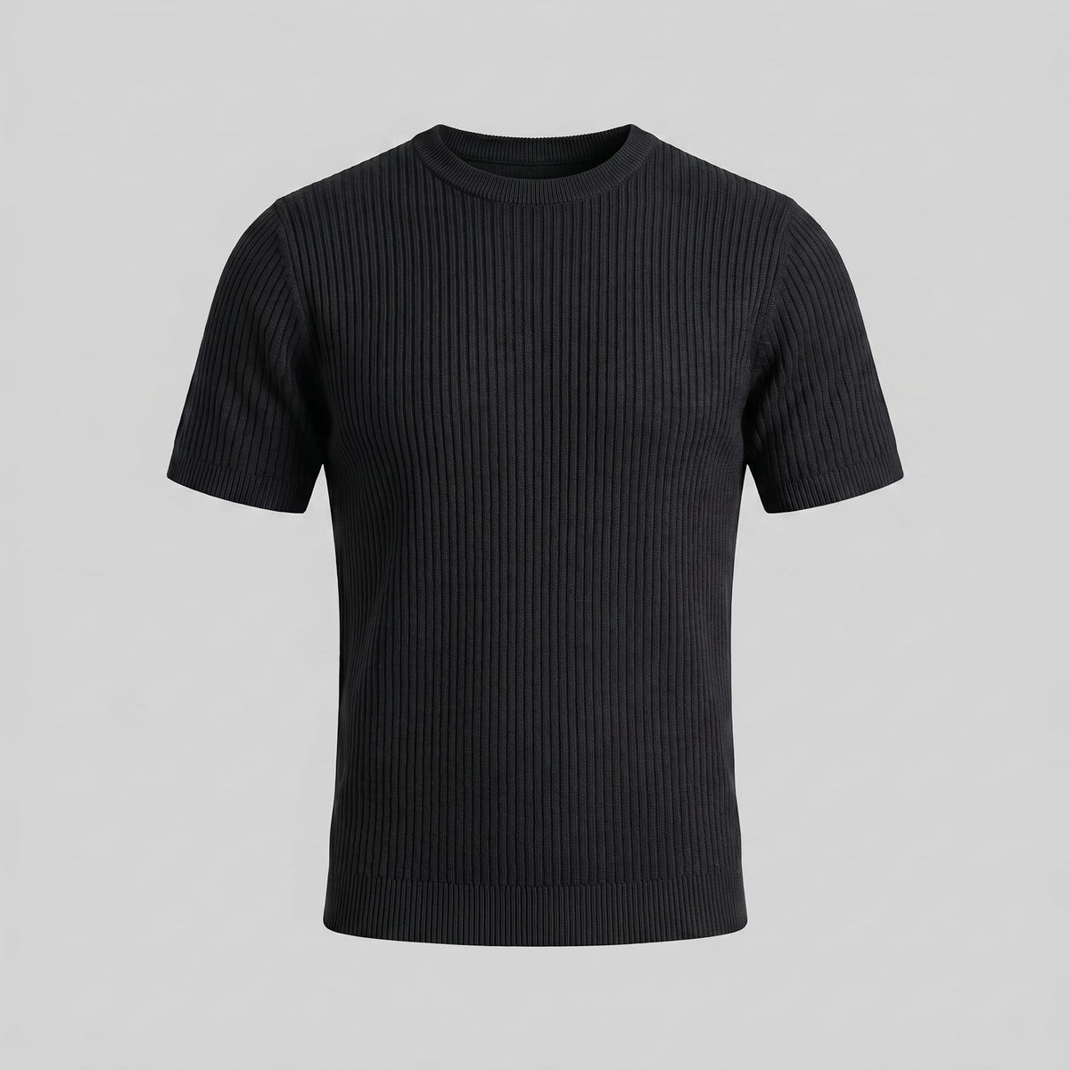 Cassius Ribbed Knit Crew Neck T-Shirt_15