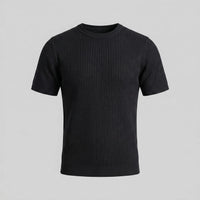Cassius Ribbed Knit Crew Neck T-Shirt