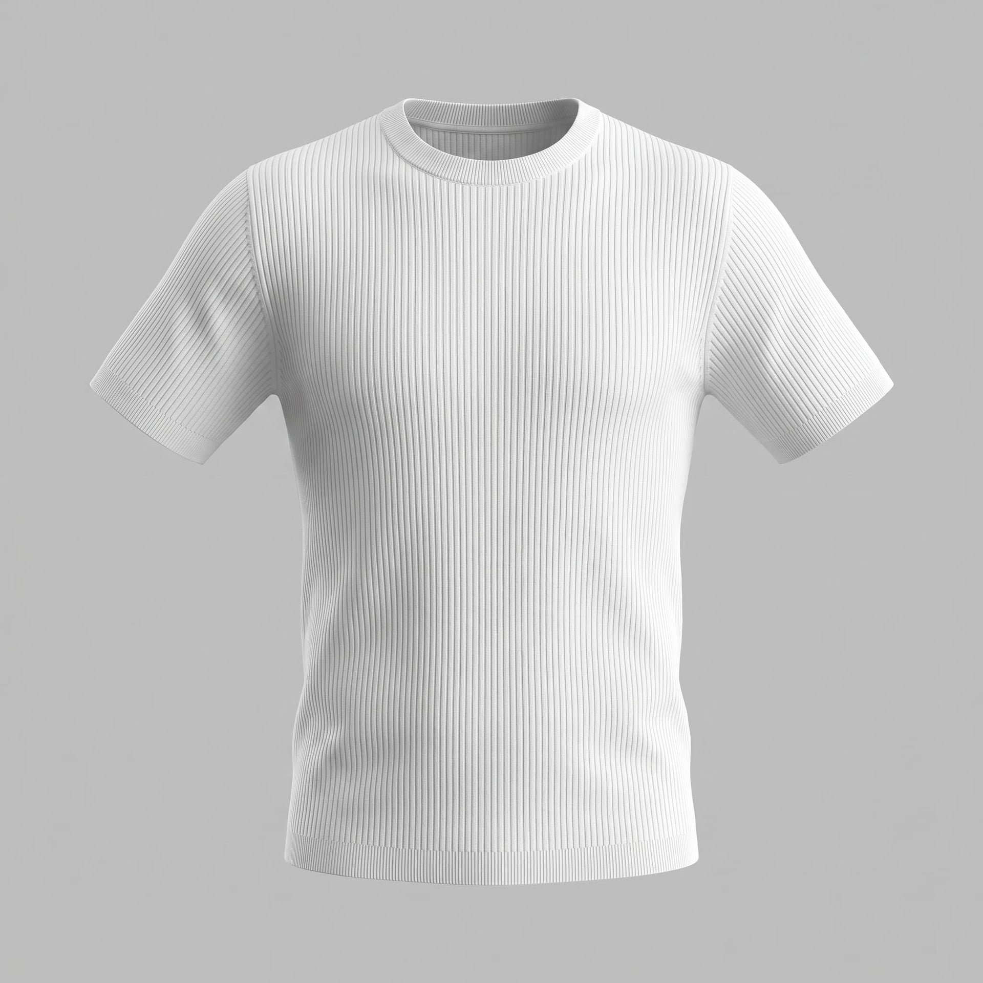 Cassius Ribbed Knit Crew Neck T-Shirt
