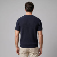 Cassius Ribbed Knit Crew Neck T-Shirt
