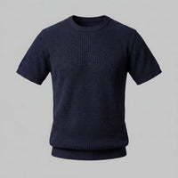 Cassius Ribbed Knit Crew Neck T-Shirt