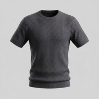 Cassius Ribbed Knit Crew Neck T-Shirt