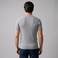 Cassius Ribbed Knit Crew Neck T-Shirt