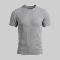 Cassius Ribbed Knit Crew Neck T-Shirt