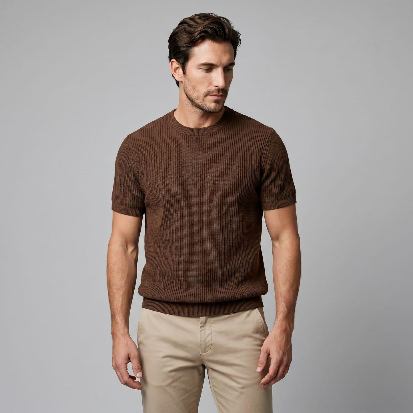 Cassius Ribbed Knit Crew Neck T-Shirt_6