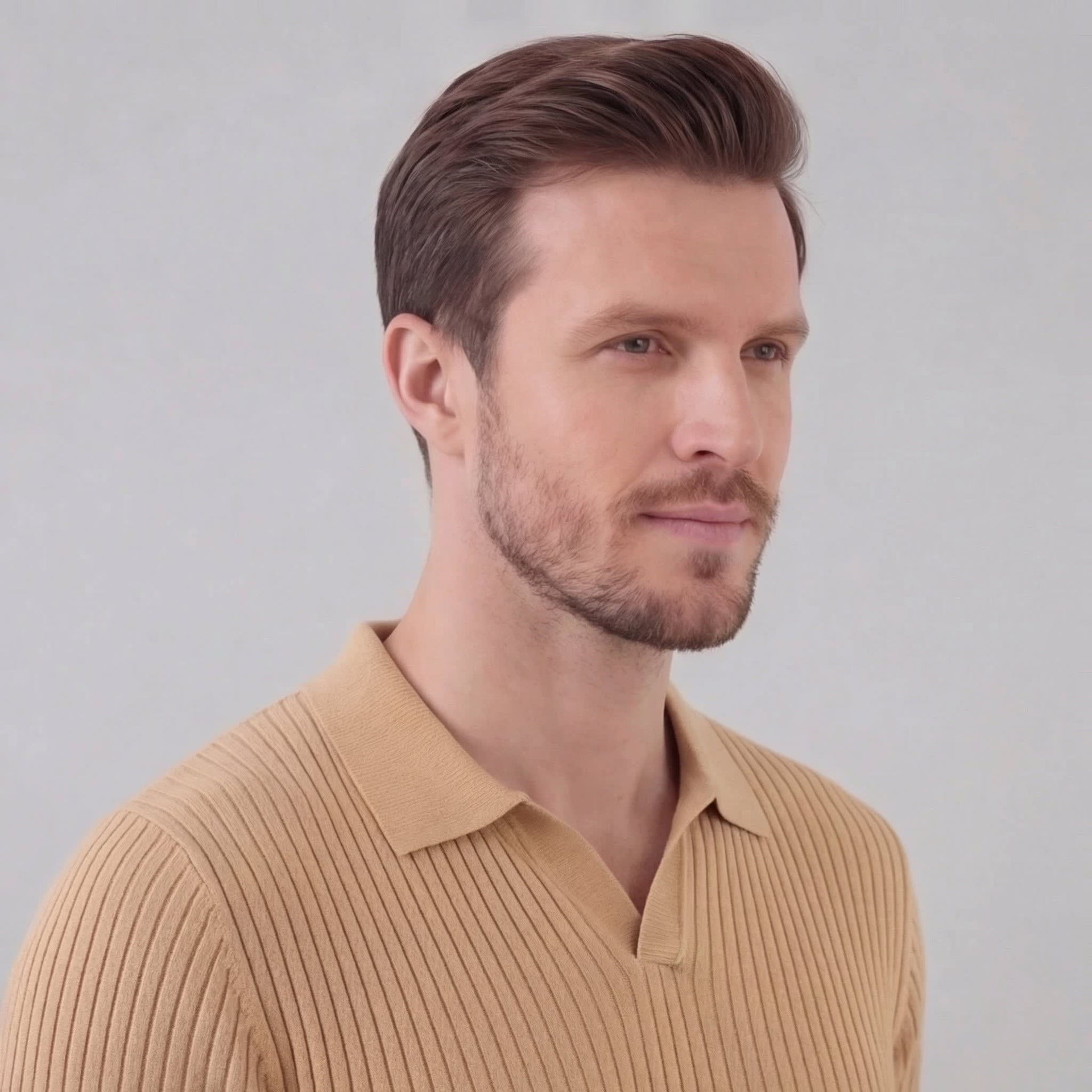 Callahan Ribbed Knit Polo Shirt