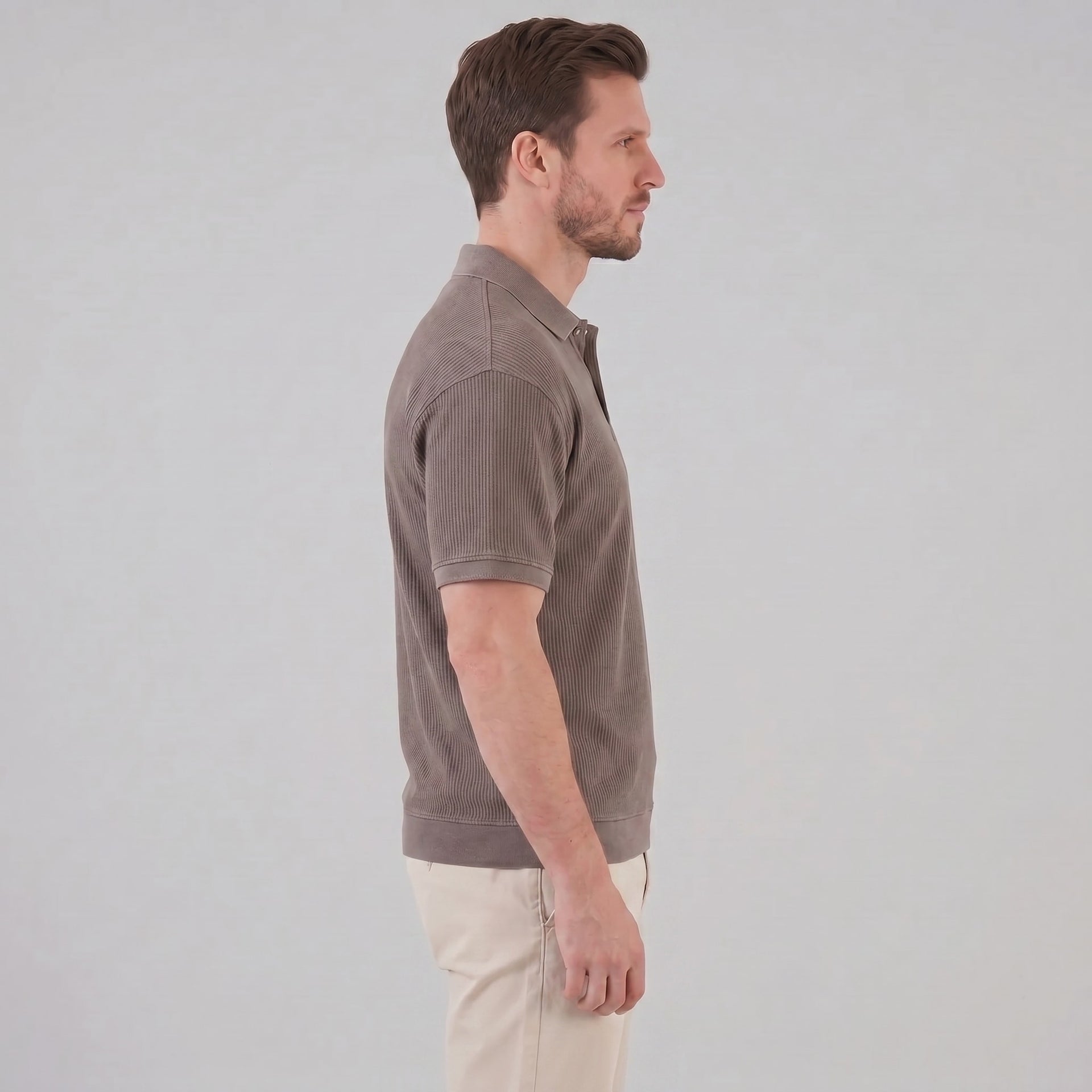 Sutton Ribbed Texture Polo Shirt