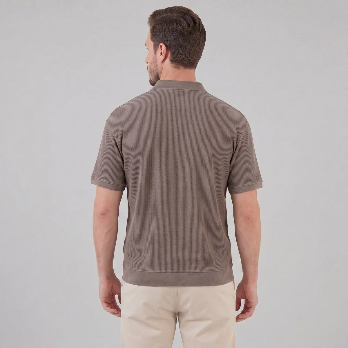Sutton Ribbed Texture Polo Shirt