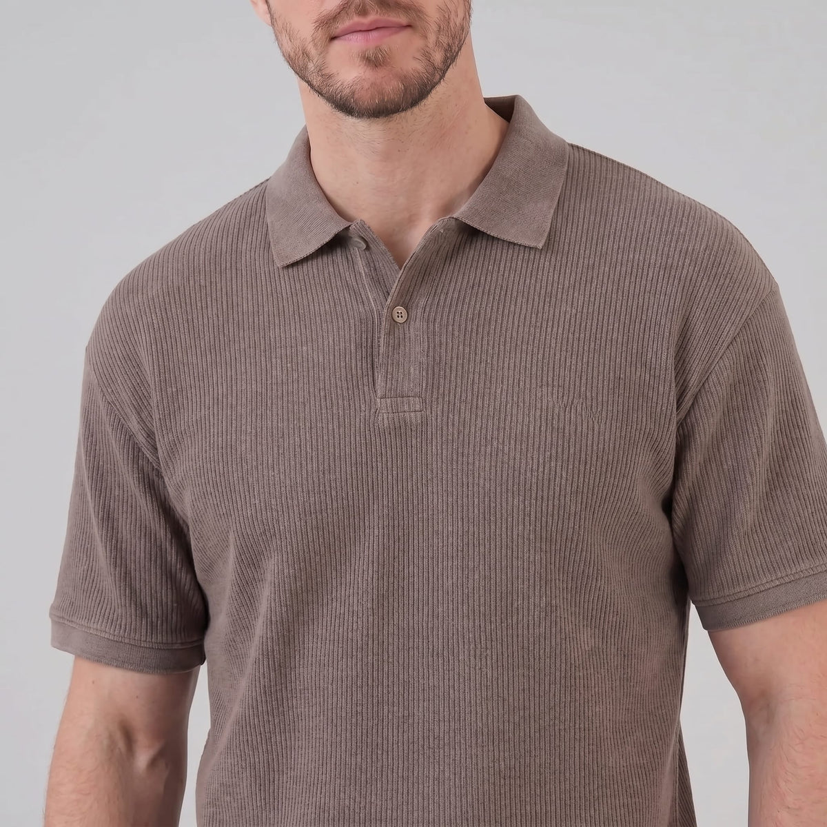 Sutton Ribbed Texture Polo Shirt