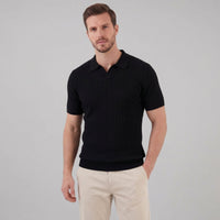 Tanner Ribbed Short Sleeve Polo Shirt