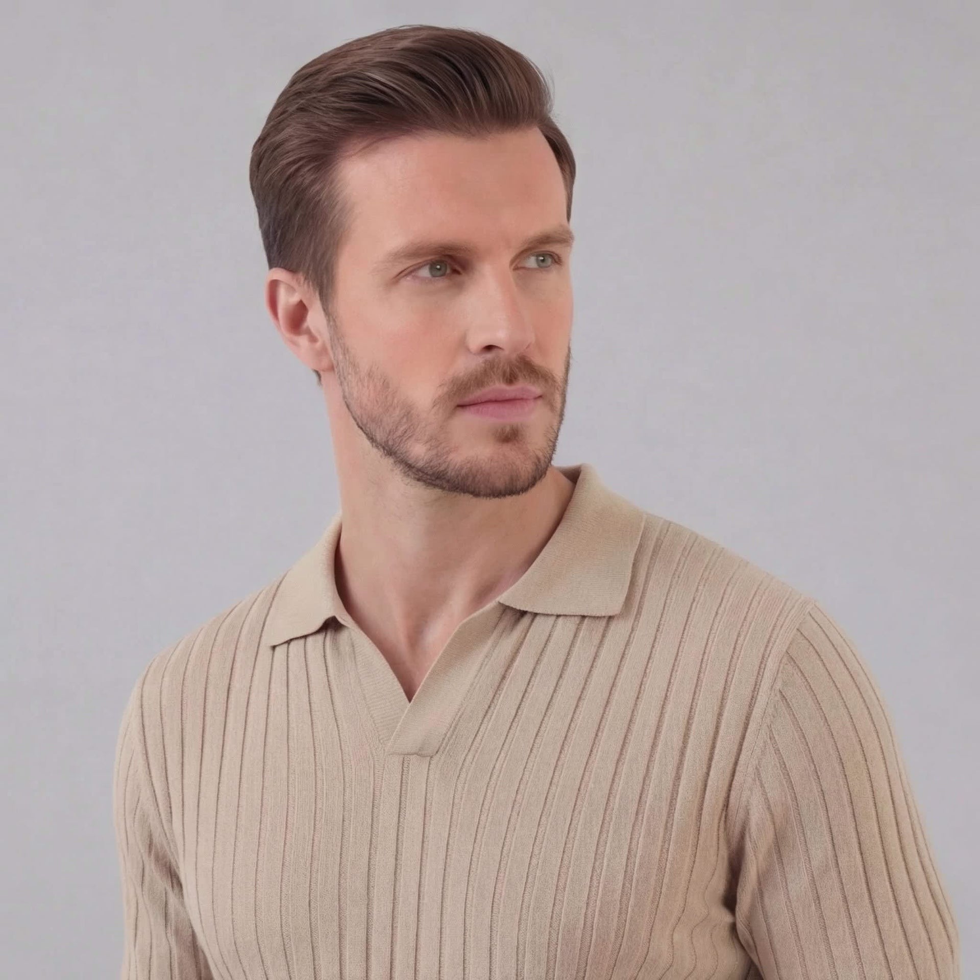 Tanner Ribbed Short Sleeve Polo Shirt