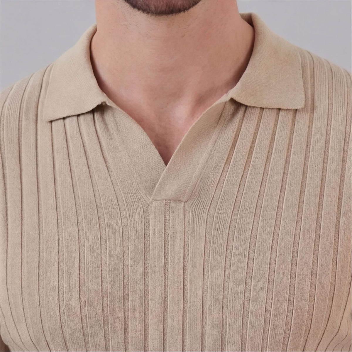 Tanner Ribbed Short Sleeve Polo Shirt